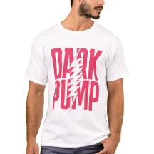 Dark Pump Glitch Tee – Modern Neon Typography Shir