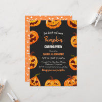 Dark Pumpkin carving party halloween Jack OLantern