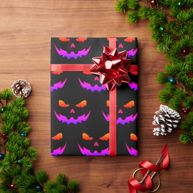 Dark Pumpkin Glow Wrapping Paper (Holiday Gift)