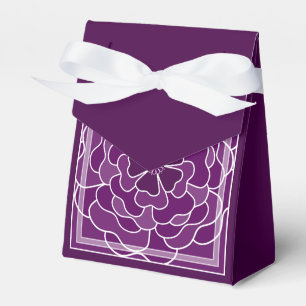 Dark purple abstract flower pattern favor box
