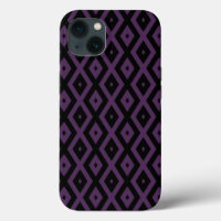 Dark purple and black diamond pattern Case-Mate iP