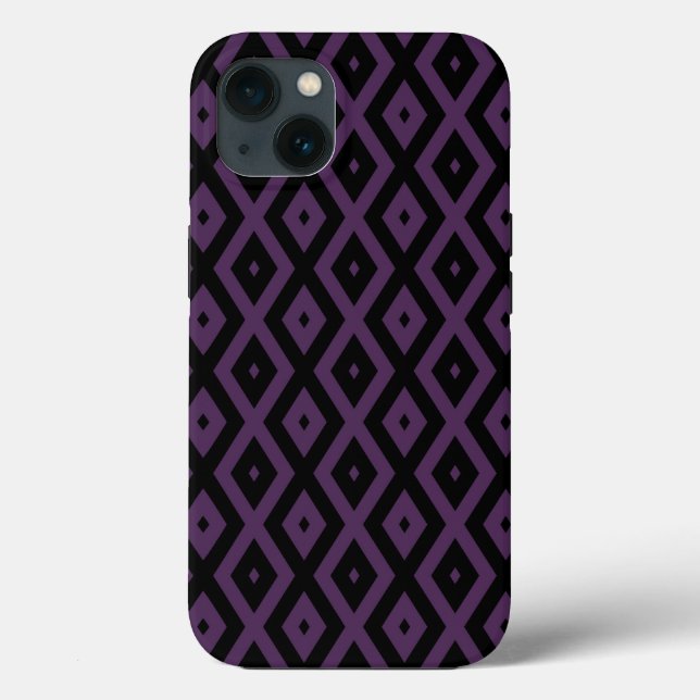 Dark purple and black diamond pattern Case-Mate iP Case-Mate iPhone Case (Back)