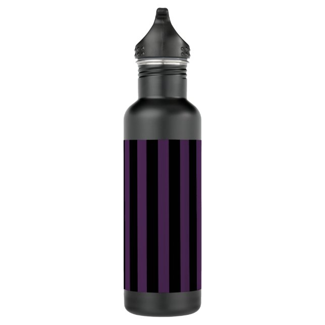 Dark purple and black stripes 710 ml water bottle (Right)