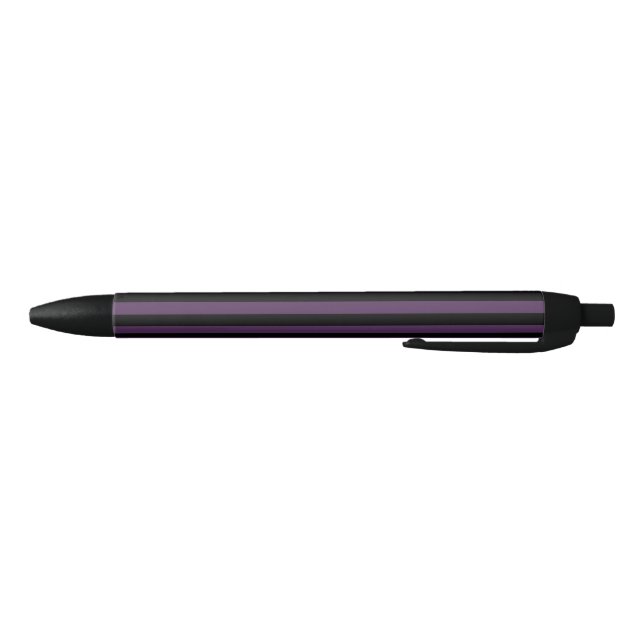 Dark purple and black stripes black ink pen (Bottom)