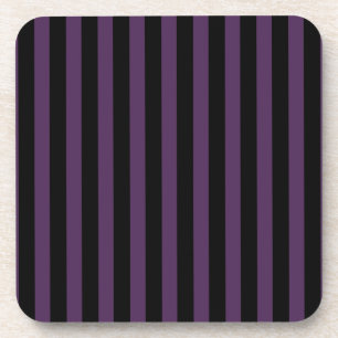 Dark purple and black stripes coaster