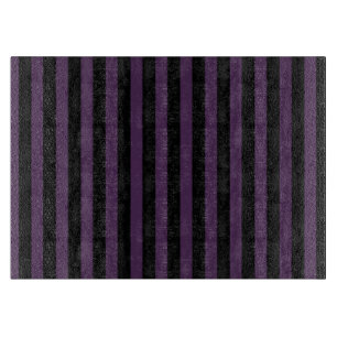 Dark purple and black stripes cutting board