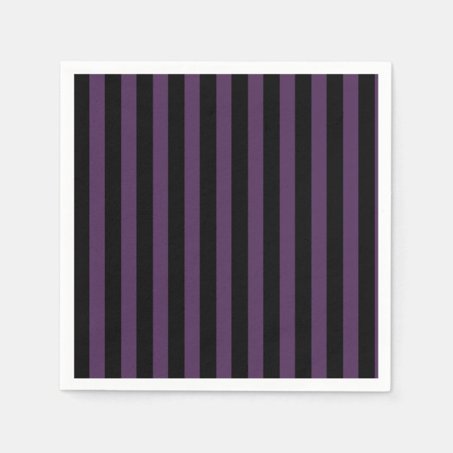 Dark purple and black stripes napkin (Front)
