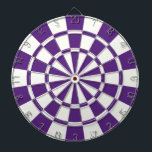 Dark Purple And White Dartboard<br><div class="desc">Dark Purple And White Dart Board</div>