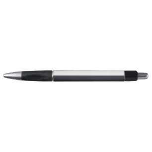 Dark Purple and White Simple Extra Wide Stripes Pen