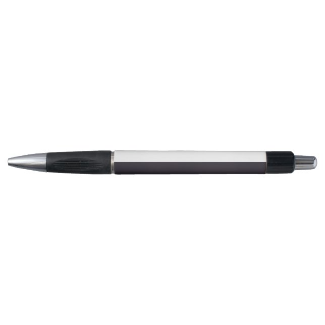Dark Purple and White Simple Extra Wide Stripes Pen (Front)