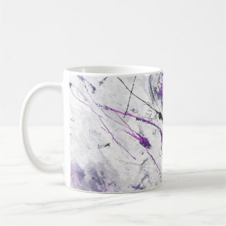 Dark Purple Black Abstract Art Mug