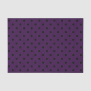 Dark Purple & Black Polka Dots Tissue Paper