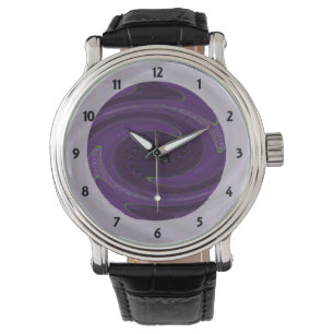 dark purple black twirl abstract watch