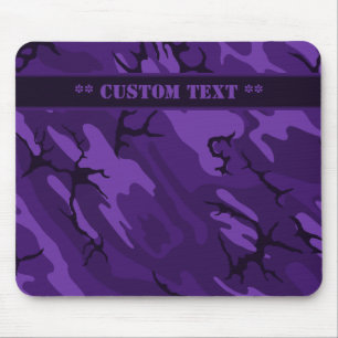 Dark Purple Camo w/ Custom Title Mouse Pad