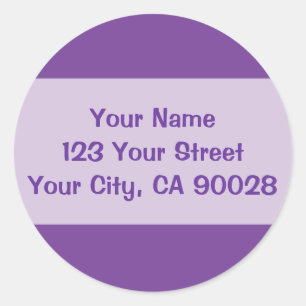 dark purple classic round sticker