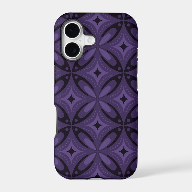 Dark Purple Colored Retro Pattern (Verso)