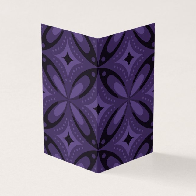 Dark Purple Coloured Retro Pattern (Outside)