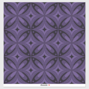 Dark Purple Coloured Retro Pattern