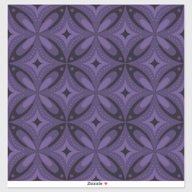 Dark Purple Coloured Retro Pattern (Sheet)