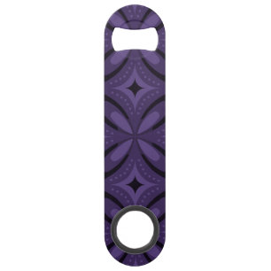 Dark Purple Coloured Retro Pattern Bar Key