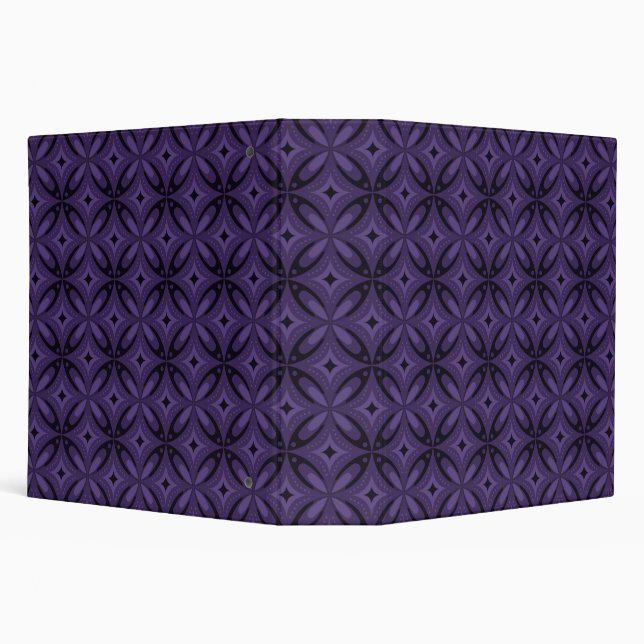 Dark Purple Coloured Retro Pattern Binder (Background)