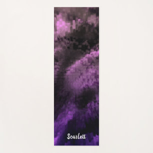 Dark Purple Custom Name Meditation Yoga Mat