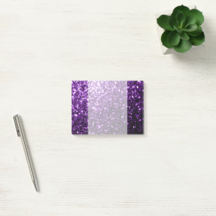 Dark Purple faux shiny glitter sparkles Post-it Notes