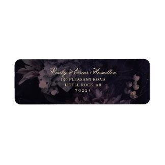 Dark Purple Floral Boho Gothique Adresse de retour