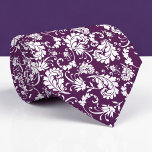 Dark Purple Floral Pattern Custom Necktie<br><div class="desc">This custom necktie features a sophisticated floral pattern, making it a stylish and unique accessory. It's perfect for adding a touch of personality to any outfit, whether it's for a special occasion or everyday wear. The high-quality fabric ensures a comfortable and long-lasting wear, and the custom design allows you to...</div>