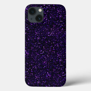 Dark Purple Glitter Print iPhone 13 Case