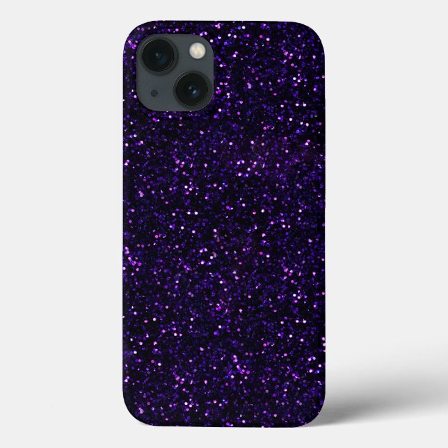 Dark Purple Glitter Print Case-Mate iPhone Case (Back)