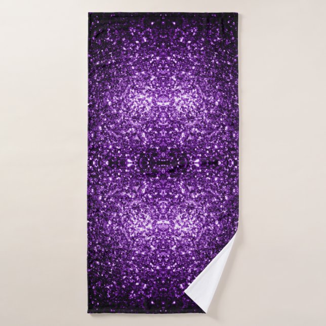 Dark Purple glitter sparkles  Bath Towel (Bath Towel)