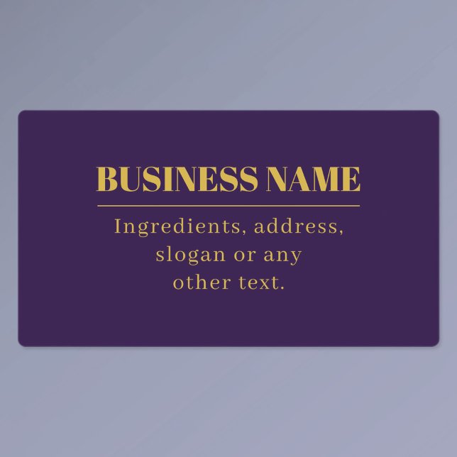 Dark Purple & Gold Business Name or Greeting  (Creator Uploaded)