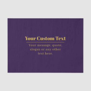 Dark Purple & Gold Business Name or Greeting Tissue Paper