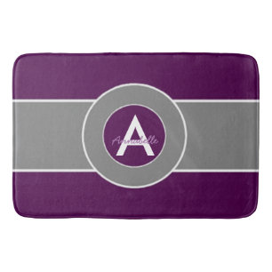 Dark Purple Grey Bath Mat