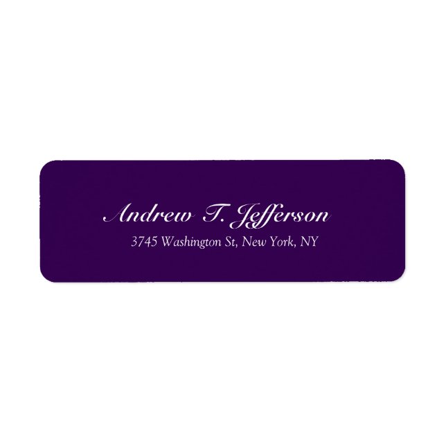 Dark Purple Handwriting Professional Personal (Front)