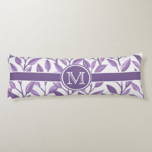 Dark Purple Leaves Personalized Body Pillow
