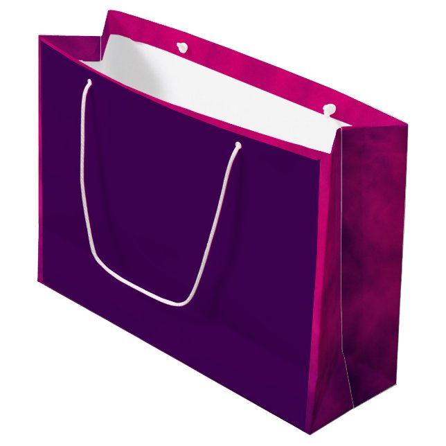 Dark Purple Magenta Gift Bag – Customizable (Front Angled)