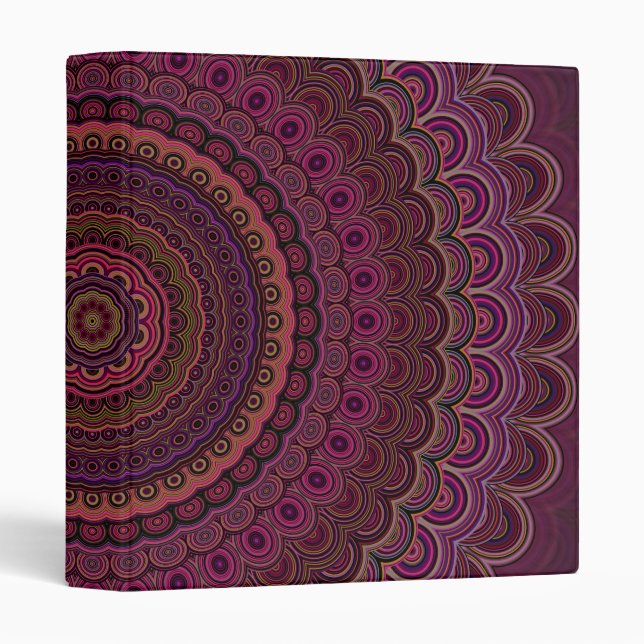 Dark purple mandala binder (Front/Spine)