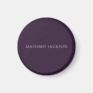 Dark Purple Minimalist Plain Modern Magnet
