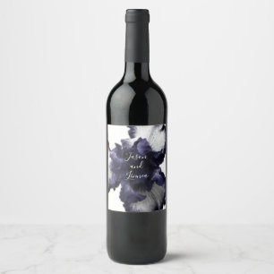 Dark Purple Minimalist Radiant Diaphanous  Modern  Wine Label