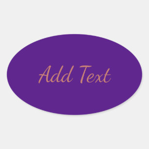 Dark Purple Oval Sticker