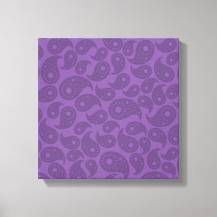 Dark Purple Paisley. Canvas Print