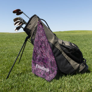 dark purple pattern  golf towel
