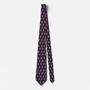 Dark Purple Penguin Animal Lovers Neck Tie