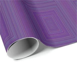 Dark Purple Pink Geometric Rectangles Art Wrapping Paper