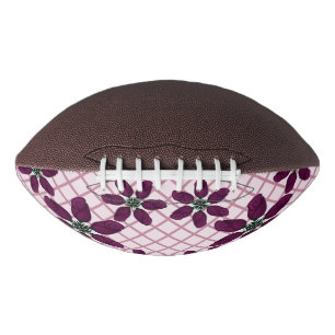 Dark Purple Rose Pattern — Elegant Plum Flora Football