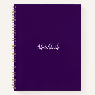 Dark Purple Sketchbook Notebook