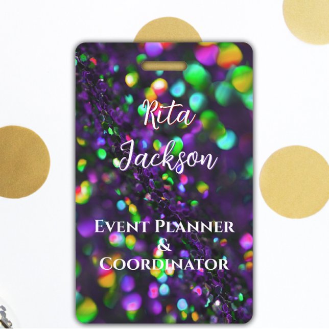 Dark Purple Sparkling ID Badge (Creator Uploaded)