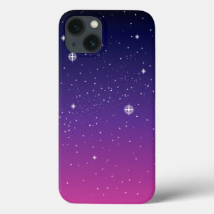 Dark Purple Starry Night Sky iPhone 13 Case
